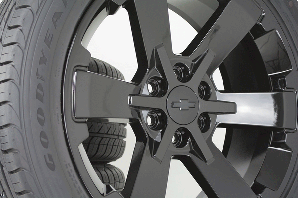 22" Black Rally Midnight Wheels Tires | Fits Chevy Silverado Tahoe Suburban | GMC Sierra Yukon Base Denali | 5662 | CK162 | 19301162 - Nova Rotam