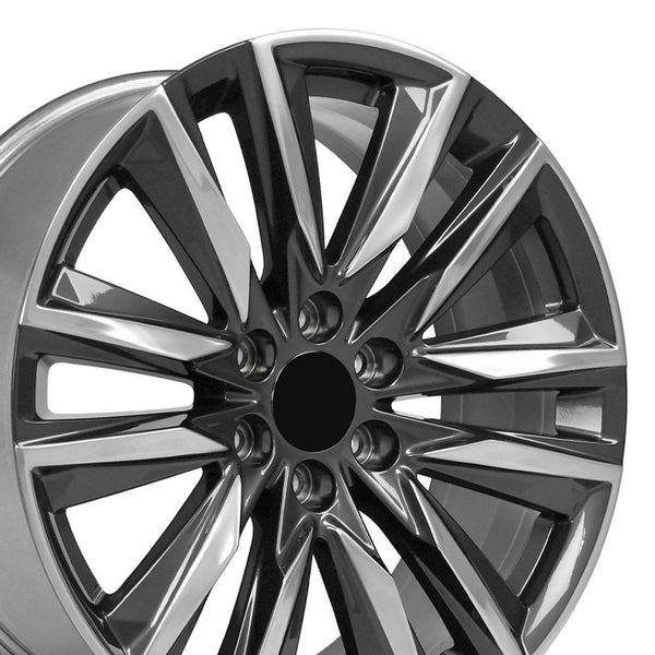 22" Fits Cadillac Escalade Wheels Rims 23376239 Chevy Silverado Tahoe Suburban 4869 GMC Sierra Yukon Denali| - Nova Rotam