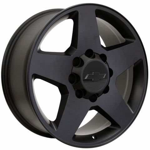 20" Fits GMC Yukon Sierra Denali | Chevy Silverado Tahoe Suburban | Cadillac Escalade Rim Style Replica Wheel - Satin Black 20x8.5 - Nova Rotam