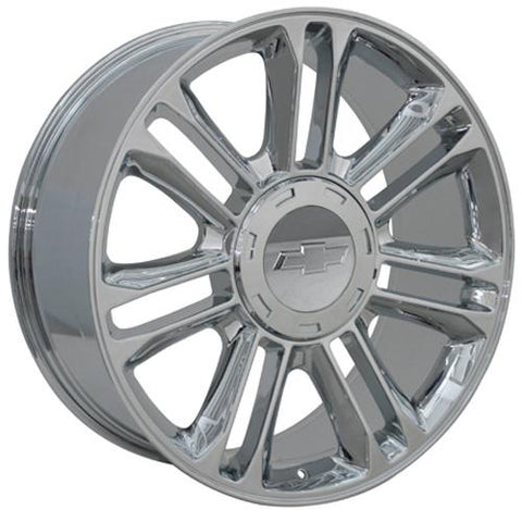 20" Replica Wheel Fits GMC Yukon Sierra Denali | Chevy Silverado Tahoe Suburban | Cadillac Escalade Rim - CA83 Chrome 20x9 - Nova Rotam