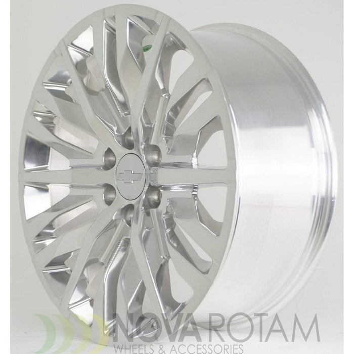 22 Polished Wheels Rims | Fits GMC Sierra Yukon Denali | Chevy Silverado Tahoe Suburban | Polished Aluminum | 84437264 | 23377421 | Q7L |  5921 - Nova Rotam