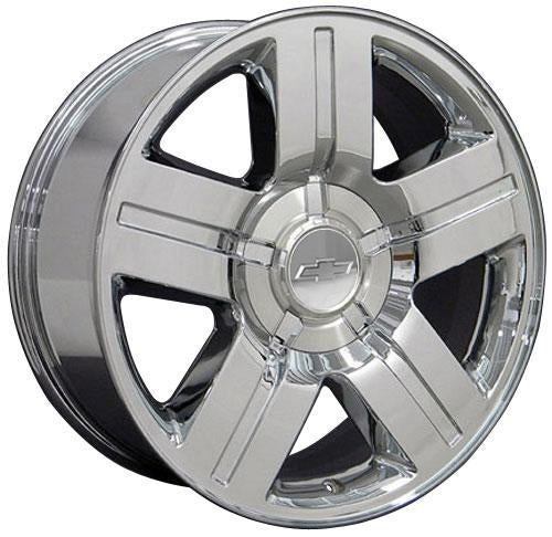 22" Replica Wheel Fits GMC Yukon Sierra Denali | Chevy Silverado Tahoe Suburban | Cadillac Escalade Rim - CV84 Chrome 22x9 - Nova Rotam