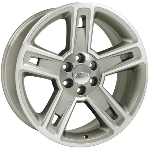 22x9 OE Wheels CA87 Hyper Silver With Chrome Insert - Fits Cadillac Escalade, Chevy Silverado, GMC Yukon