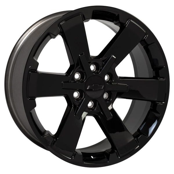 22" Replica Wheel Fits GMC Yukon Sierra Denali | Chevy Silverado Tahoe Suburban | Cadillac Escalade Rim - CV41 Black 22x9 - Nova Rotam