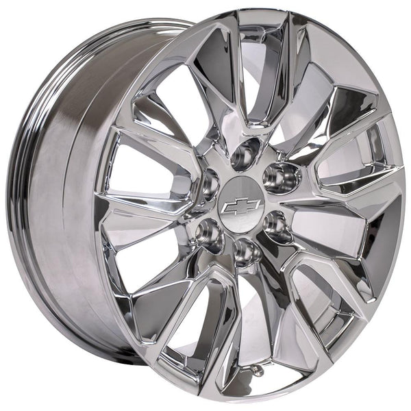 20" Replica Wheel Fits GMC Yukon Sierra Denali | Chevy Silverado Tahoe Suburban | Cadillac Escalade Rim | 1500 RST- CV32 Chrome 20x9 - Nova Rotam