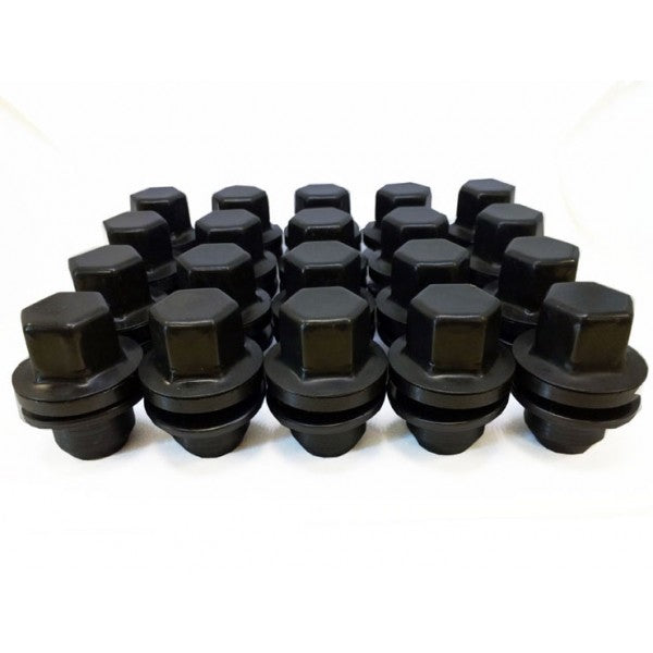 24 Black Lug Nuts For | Range Rover Land Rover - Nova Rotam